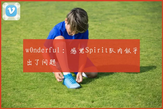 w0nderful ：感觉Spirit队内似乎出了问题